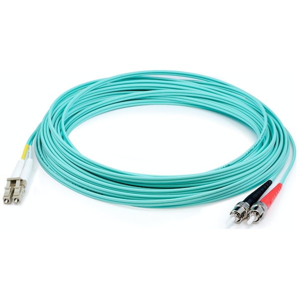 Add-On This Is A 10M Lc (Male) To St (Male) Aqua Duplex Riser-Rated Fiber ADD-ST-LC-10M5OM4 - main